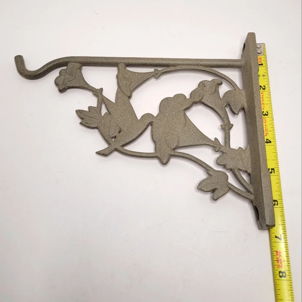 Decorative Hanging Plant Wall Bracket with Bird Design